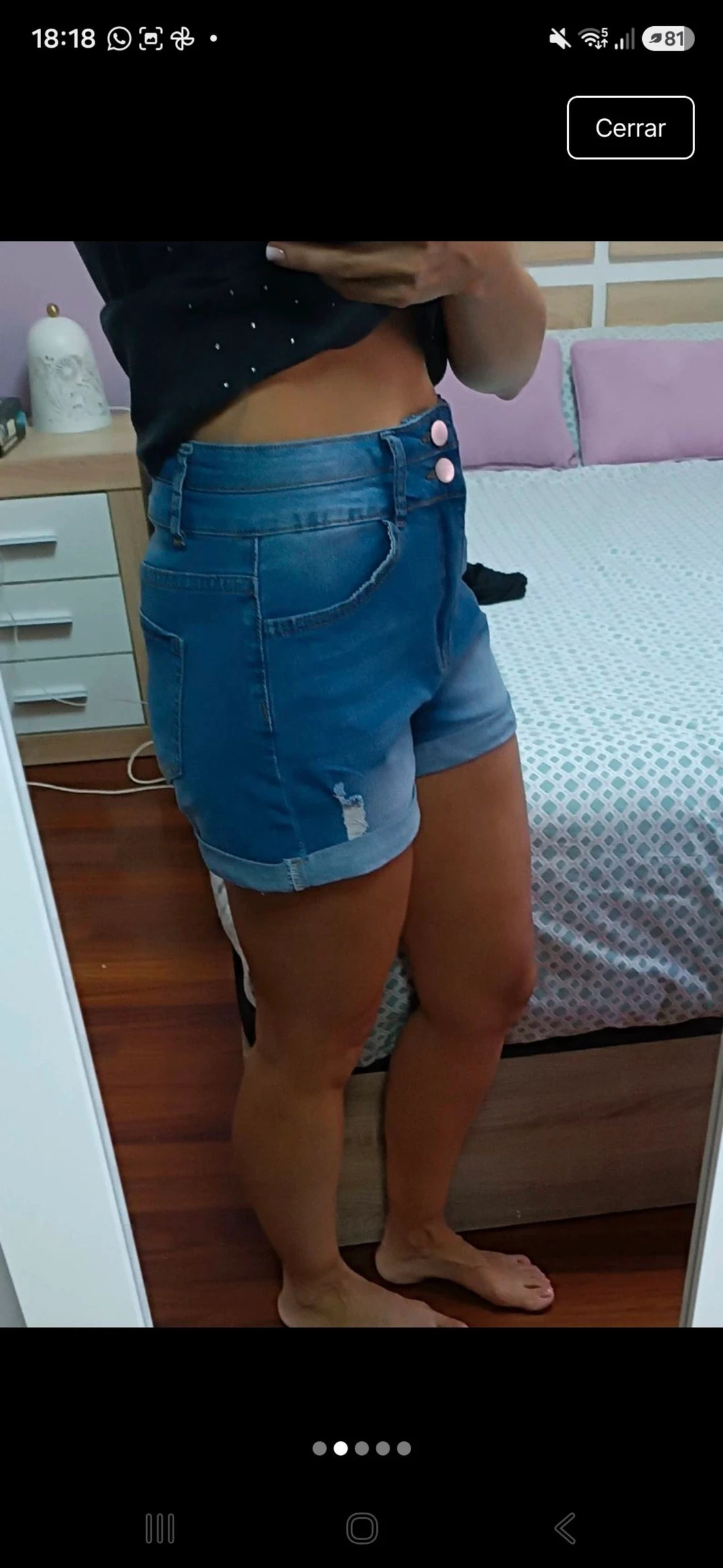 Short vaquero de mujer, talla M